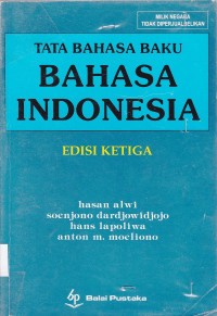 Image of Tata Bahasa Baku bahasa Indonesia